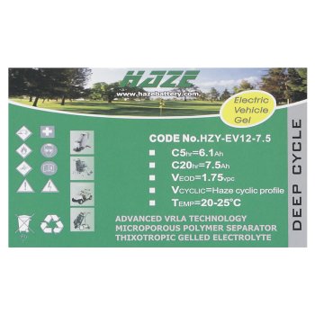 akumulator żelowy HZY EV 12V 7,5Ah